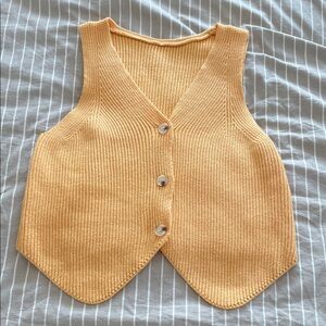 Urban Outfitters Yellow Knit Vest Top